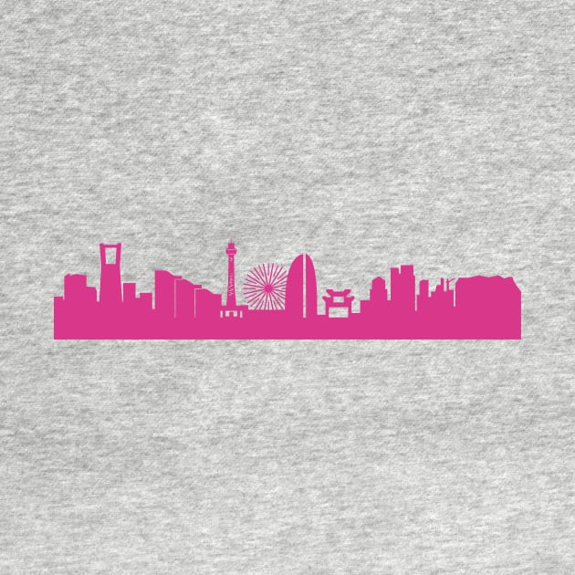 Yokohama skyline pink by 44spaces